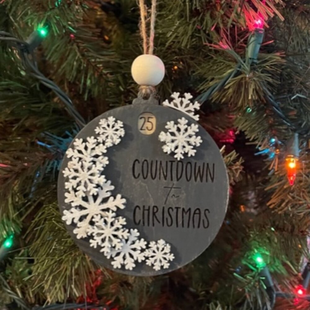 Ornaments Countdown to Christmas Sliding Ornament Snowflakes